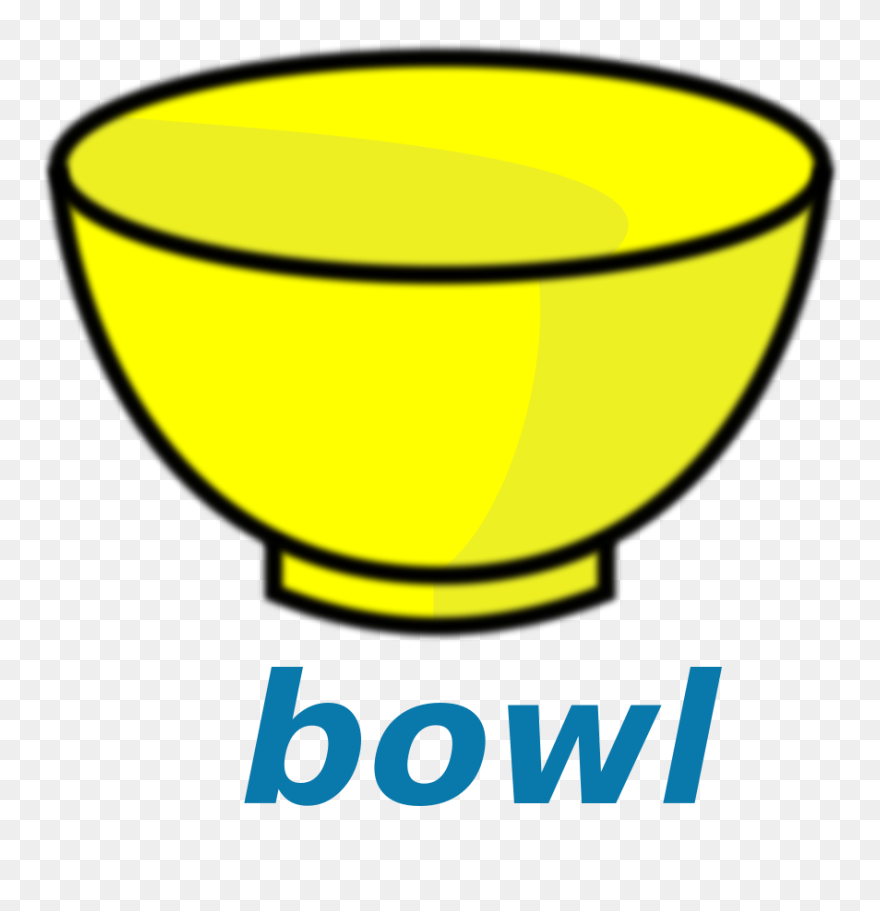 Graphic Black And White Library Clip Art At Clker Com - Bowl Clipart - Png Download