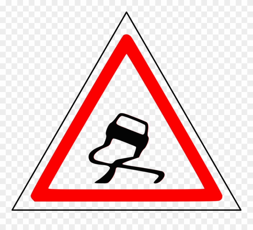 Roads Clip Art Download - Clipart Slippery Road - Png Download