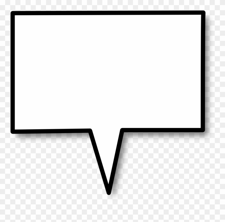 Download Square Speech Bubble Clipart Speech Balloon - Rectangular Callout - Png Download