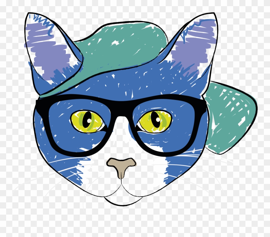 Storytelling With Object-oriented Programming - Cat With Glasses Transparent Clipart