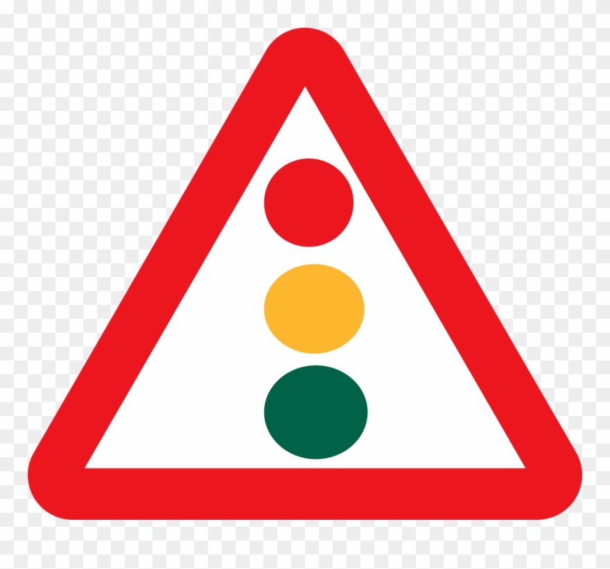 Traffic Signal Clip Art - Warning Sign Png Transparent Png