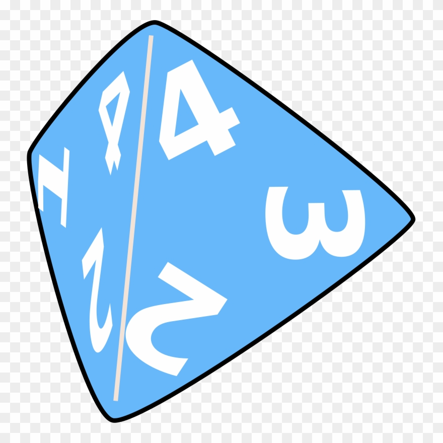 Free 1287763658 - 4 Sided Dice Png Clipart