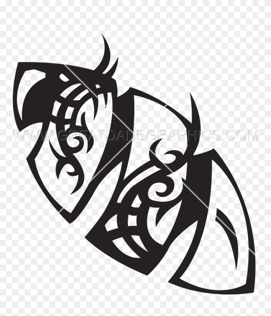 Clipart Black And White Confusing Drawing Twisted - Tribal Football - Png Download
