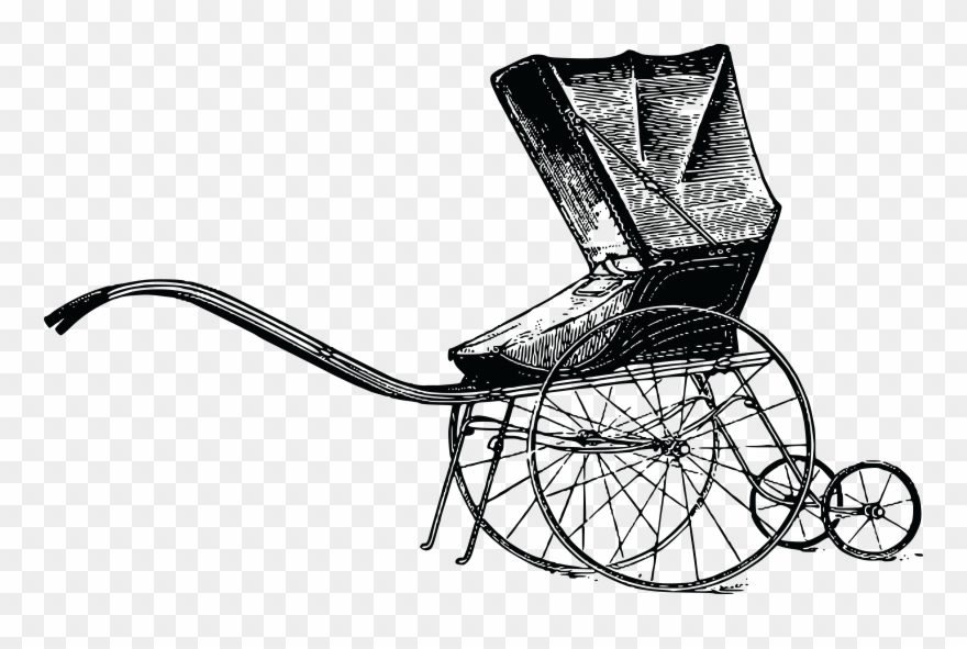 Free Clipart Of A Baby Stroller - Kreslený Koč - Png Download