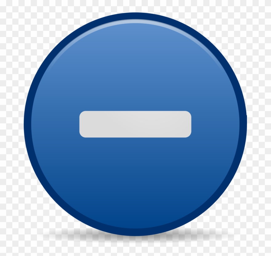 Button Plus And Minus Signs Plus-minus Sign Computer - Minus Icon Png Blue Clipart