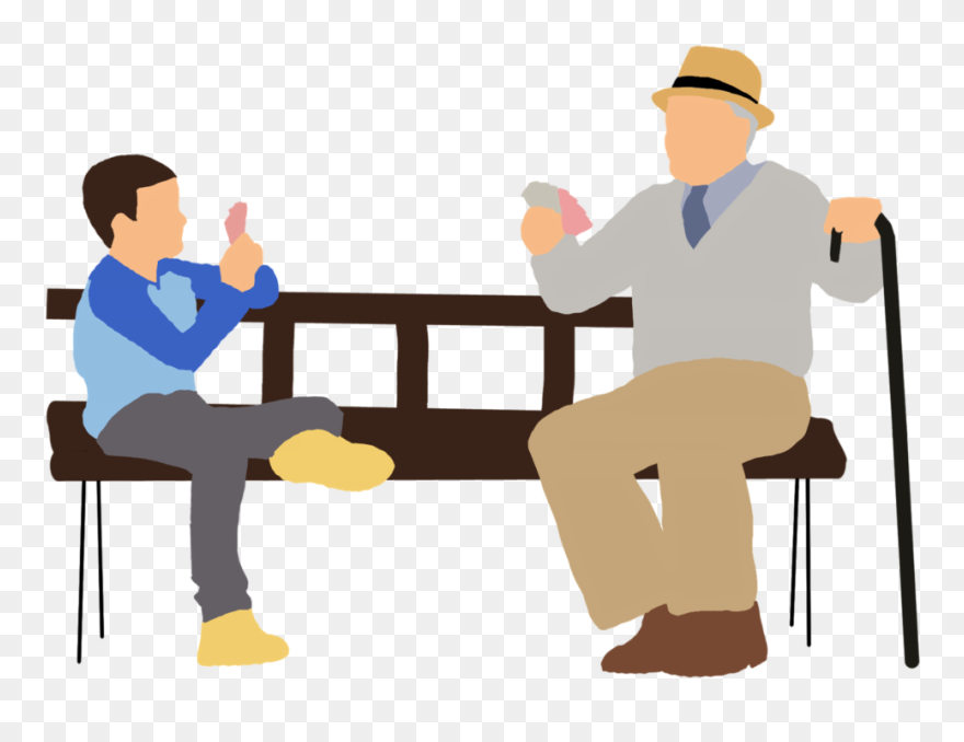 Clipart Teacher Storytelling - Abuelo Y Nieto Png Transparent Png