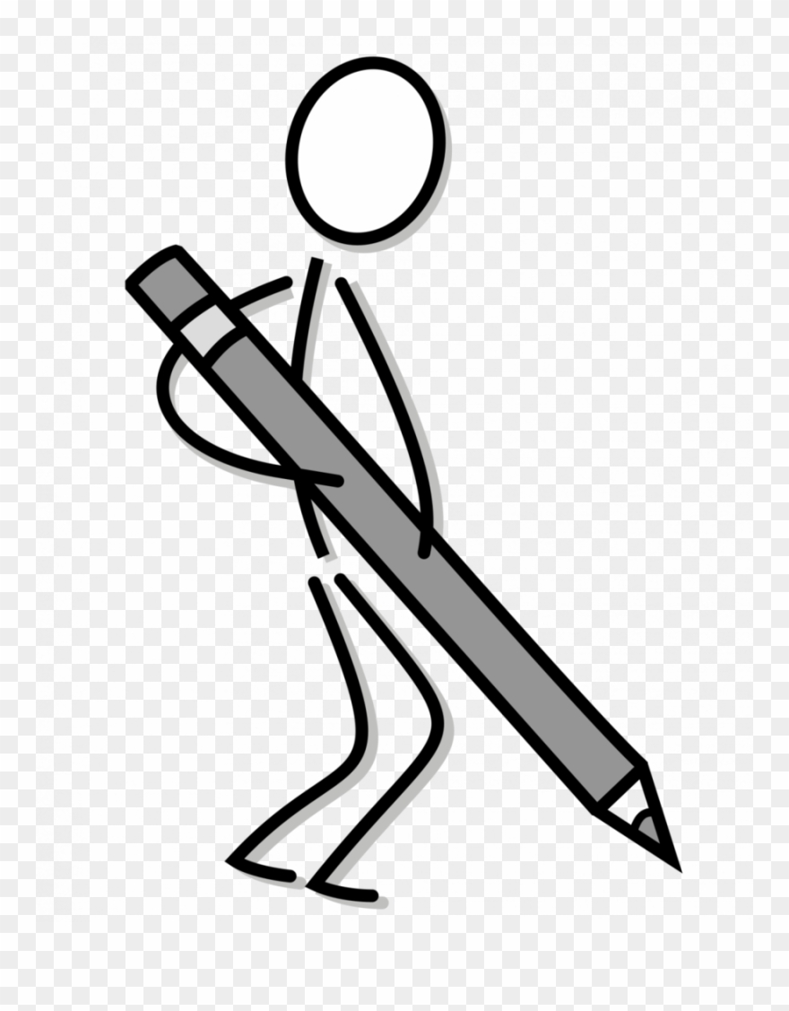 Download Stick Person Writing Transparent Clipart Stick - Clipart Drawn Stick Figures - Png Download