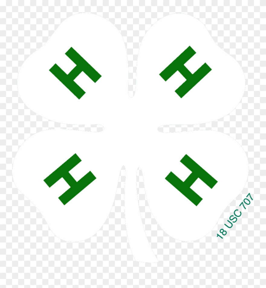 Nice Design Ideas 4 H Clover Clip Art Free Clipart - White 4h Logo Png Transparent Png