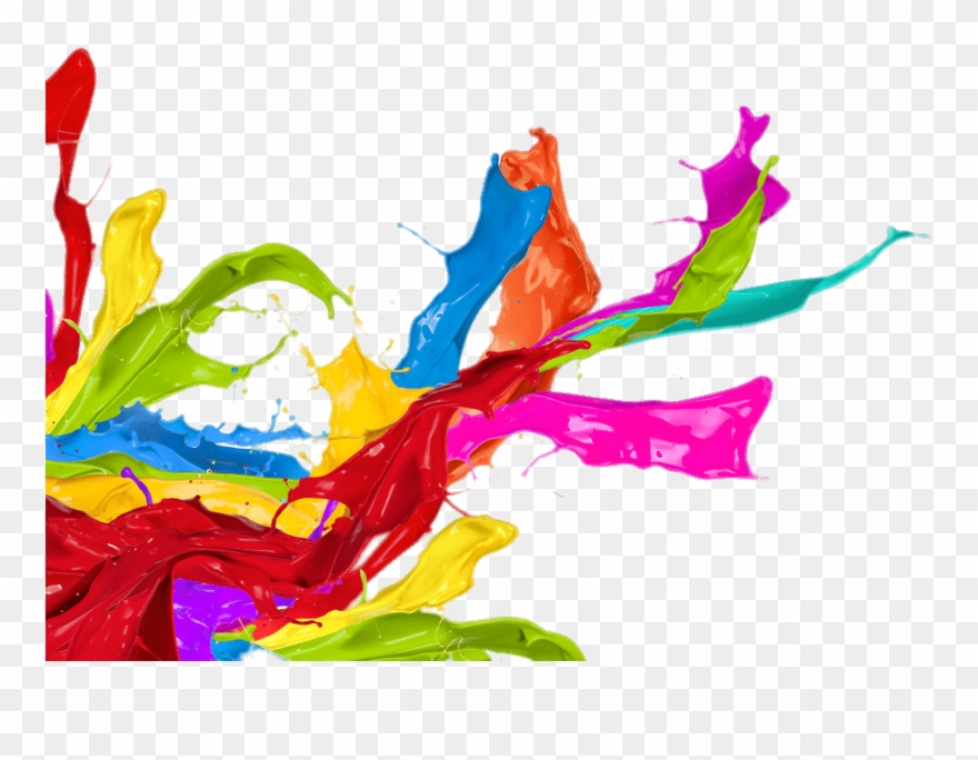 Paint Splatter Left Corner Footer - Change Your Life Today With The Secret Power Of Color Clipart