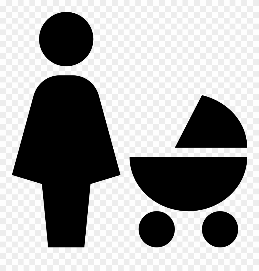 The Icon Shows A Mother Standing Next To Her Baby In - Mother Icon Png Clipart