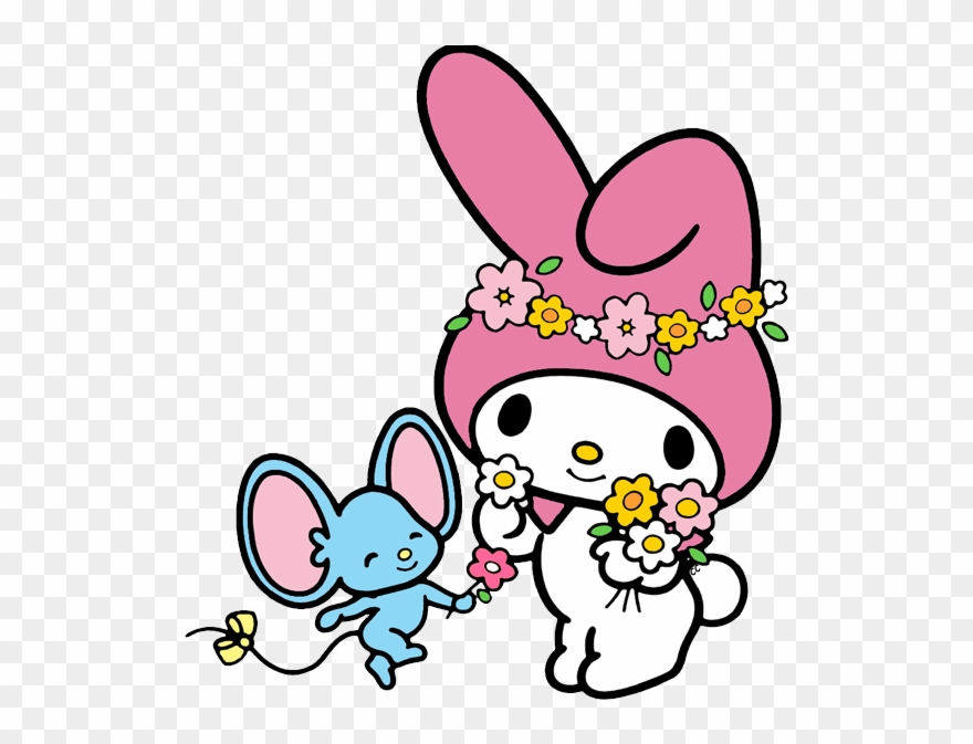My Melody Clip Art Cartoon - My Melody Coloring Pages - Png Download