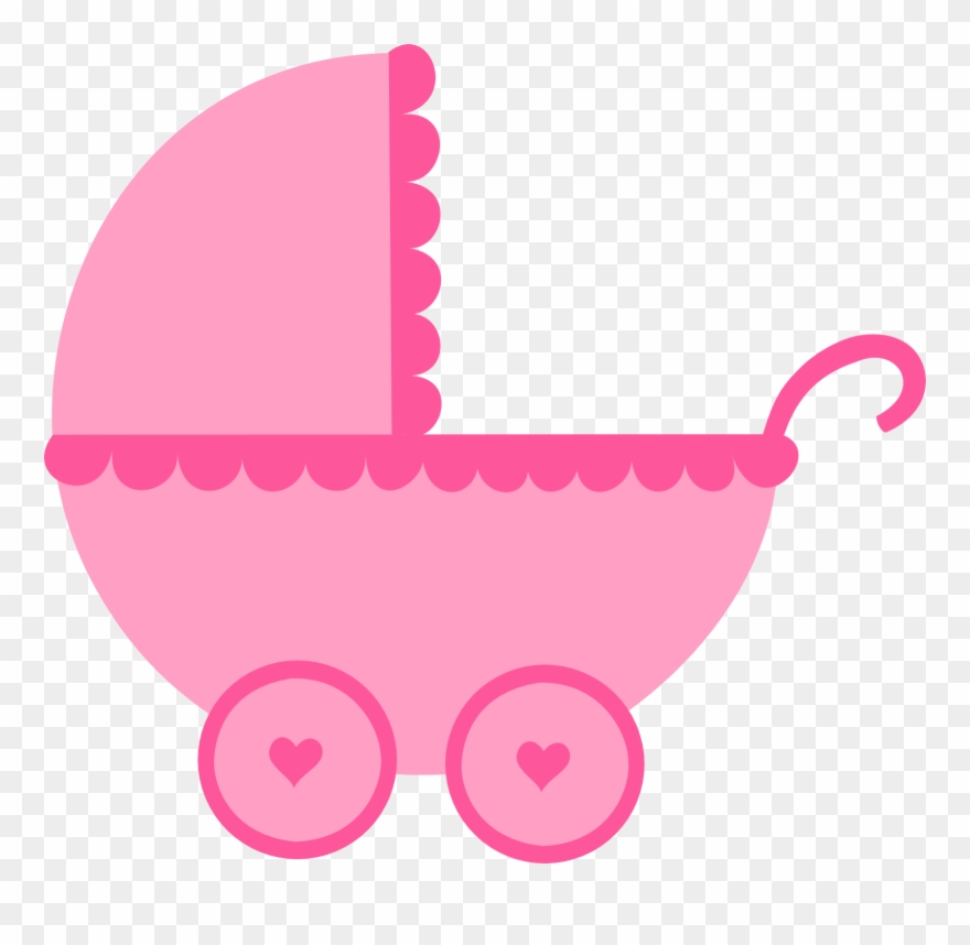 Baby Girl Clipart, Baby Shower Clipart, Baby Box, Baby - Carrinho De Bebe Desenho Menina - Png Download