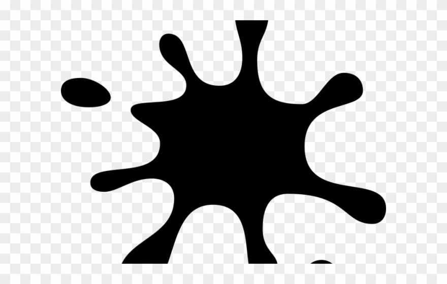 Ketchup Clipart Splat - Paint Splatter Clipart Black And White - Png Download
