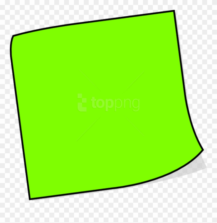 Download - Neon Post It Note Clipart
