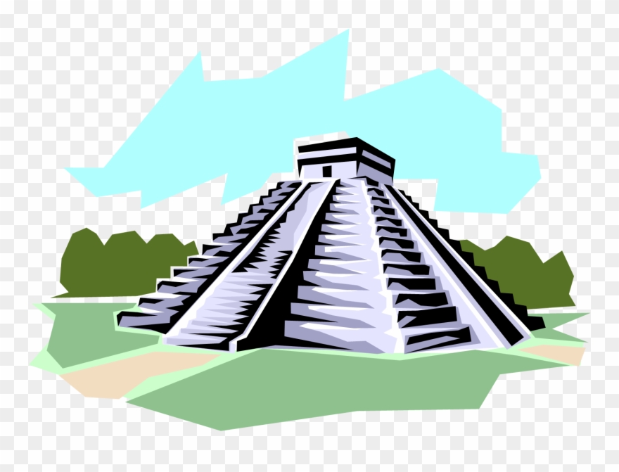 Pyramid Clipart Mayan Temple - Chichen Itza Mayan Pyramid Chichen Itza Mayan Pyramid - Png Download
