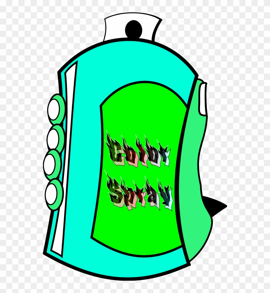 Cartoon Spray Can - Aerosol Spray Clipart