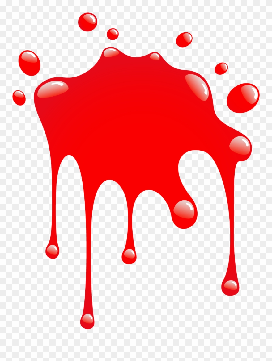 Red Paint Splat - Red Paint Splatter Clip Art - Png Download