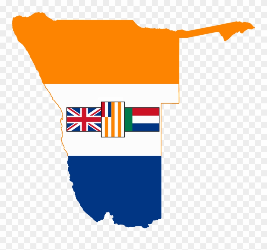 Flag Map Of South West Africa - South Africa In South West Africa Clipart
