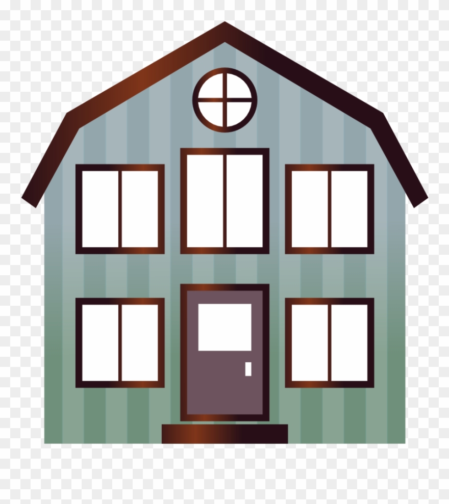 Abstract Shop Store House 6 555px 24 - Blue House 1 25 Magnet- Home Clipart