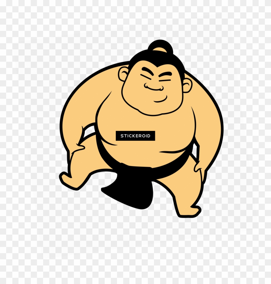 Sumo Clipart - Sumo Wrestling Cartoon - Png Download