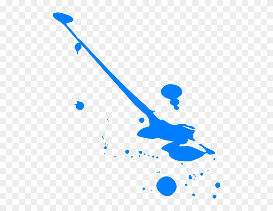 Blue Splatter Paint Clip Art - Transparent Blue Splatter Paint - Png Download