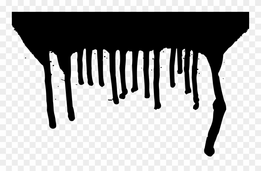 Drip Clip Art - Black Paint Dripping Png Transparent Png