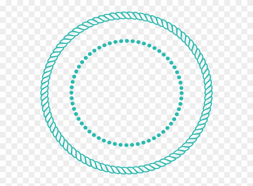 Rope Circle Aqua Clip Art - Circle Border Vector Png Transparent Png
