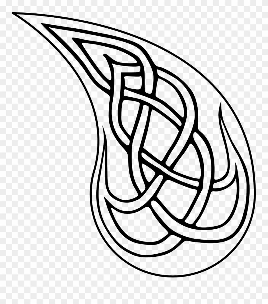 Flameknot Clip Art Download - Simple Celtic Art Designs - Png Download