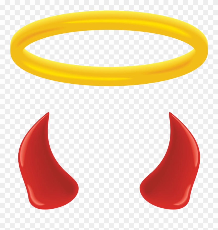 Vector Black And White Stock Devil Clip Art Hand - Angel Halo Clip Art - Png Download