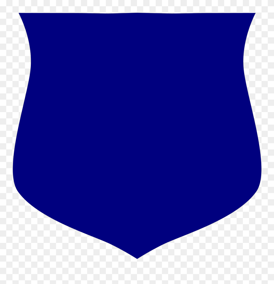 Blue Blank Shield Logo Clipart