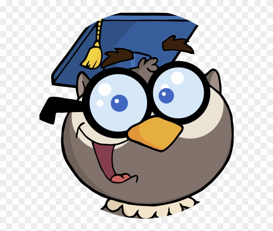 The Wisest Owl - Teacher Cartoon Png Clipart