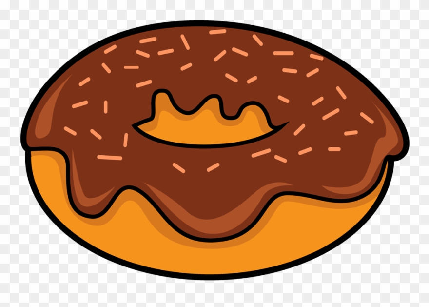Chocolate Donut Clipart - Doughnut Clipart Transparent Background - Png Download