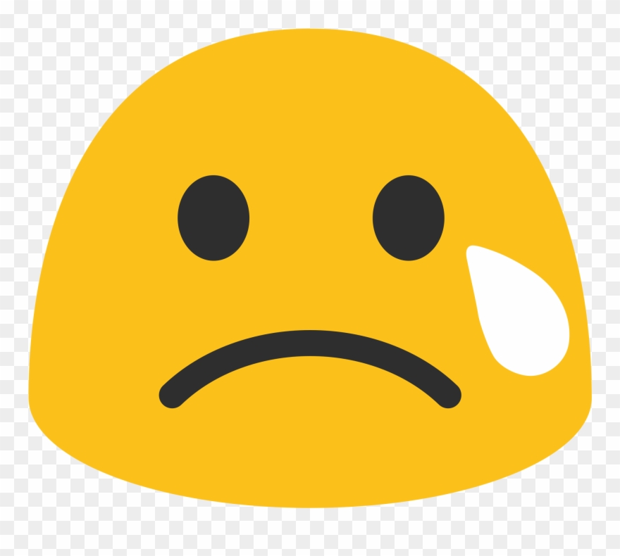 Stressed Emoji Png Clip Art Free Stock - Sad Blob Emoji Transparent Png