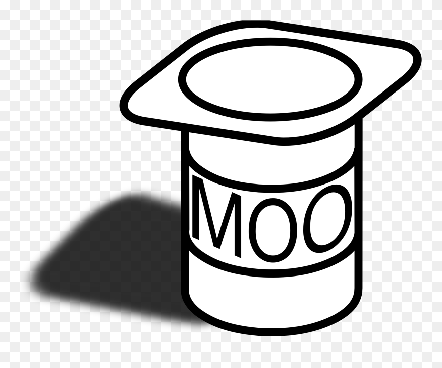 Yogurt Clipart Black White Line Art Coloring Book Colouring - Easy To Draw Yogurt - Png Download