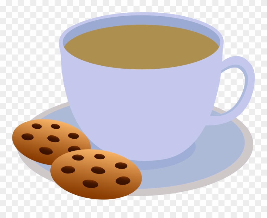 Coffee Border Clipart - Tea And Biscuits Clipart - Png Download