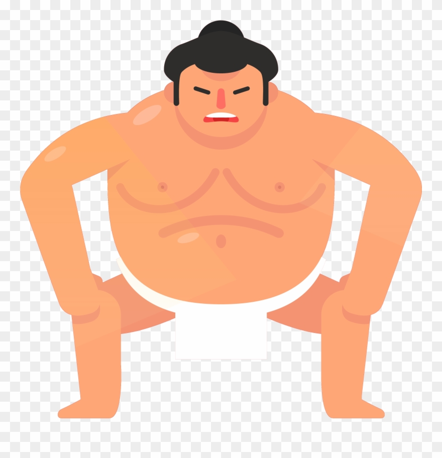 Clip Free Download Sumo Cartoon Clip Art - Cute Sumo Wrestler Japan - Png Download