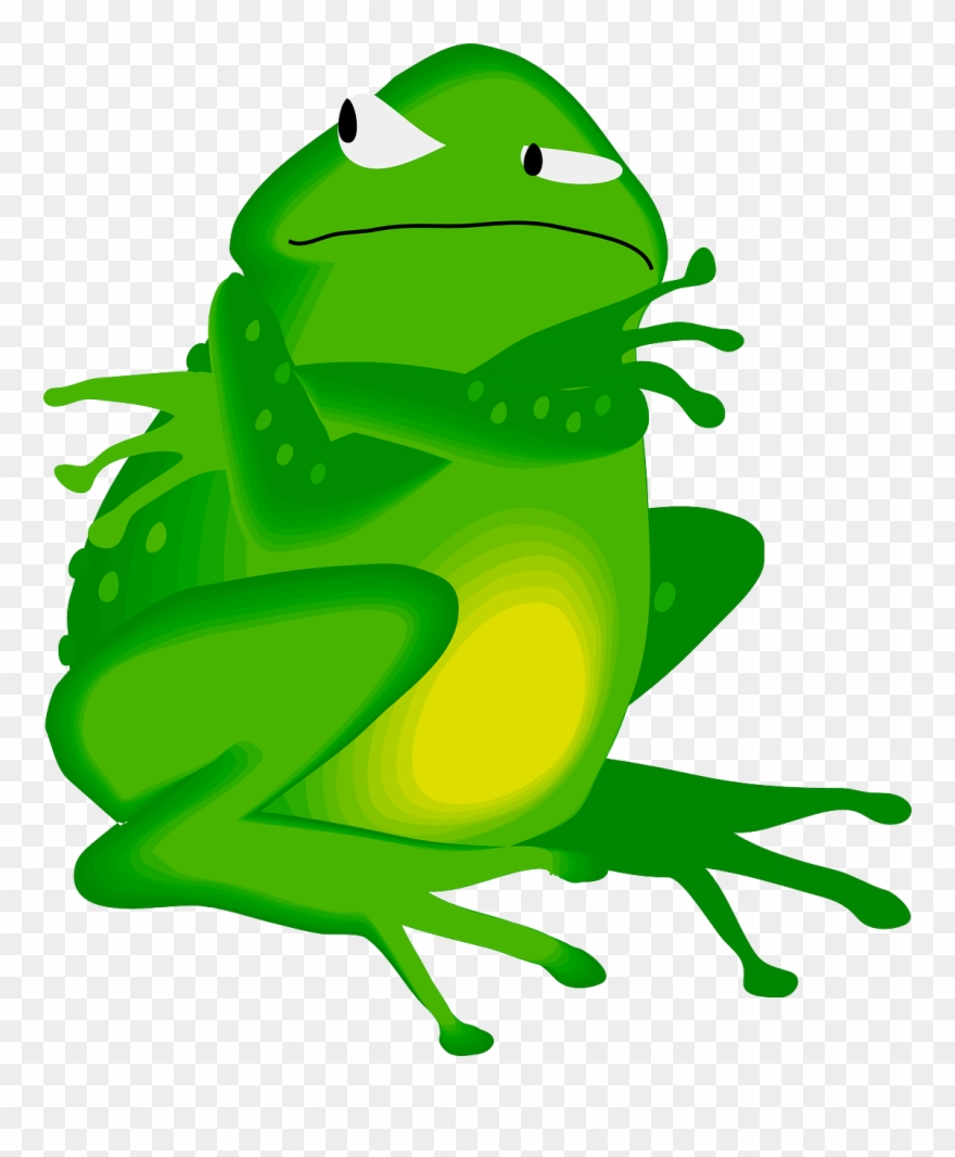 When Stress Takes Over - Grumpy Frog Clip Art - Png Download