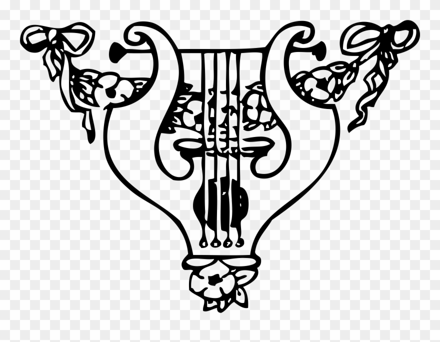 Big Image - Lyre Clip Art - Png Download