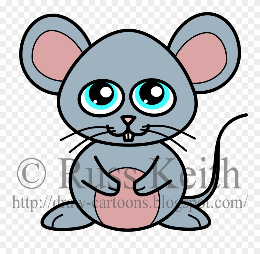 How To Draw Cartoons - Draw A Cartoon Mouse Clipart