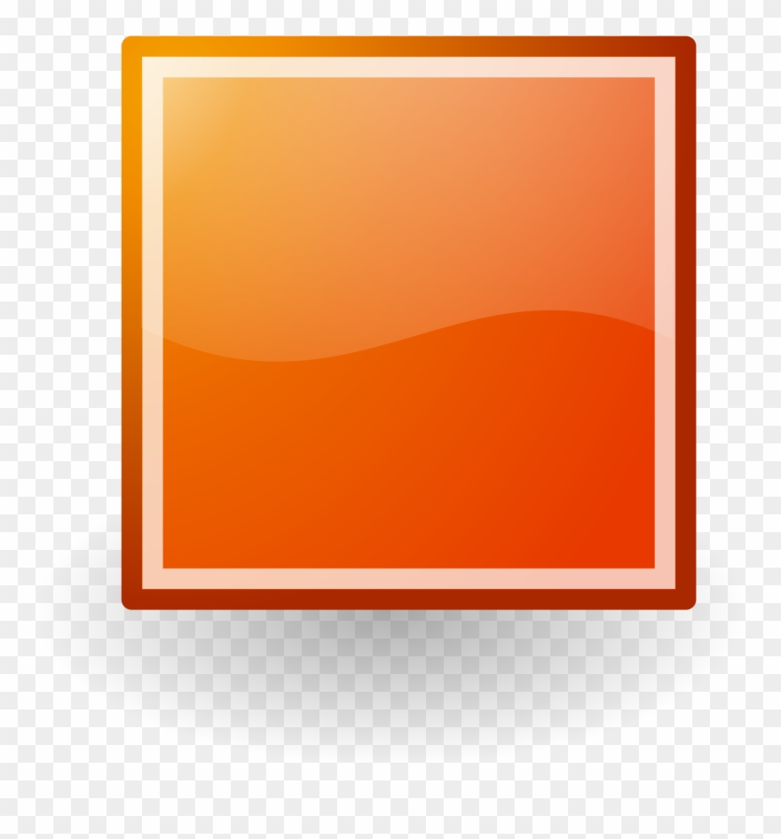 Stop Orange Button Tango Style - Clip Art - Png Download