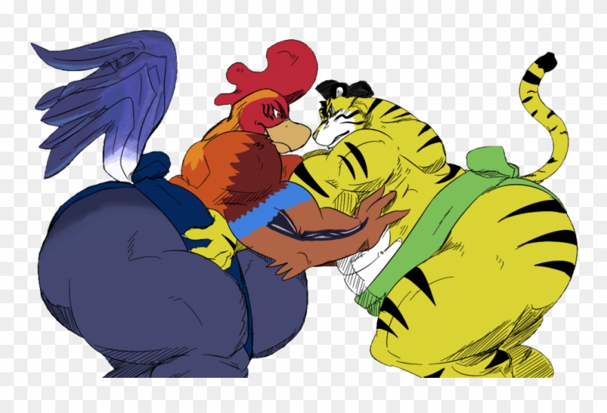 Muscle Clipart Rooster - Tiger Vs Rooster - Png Download