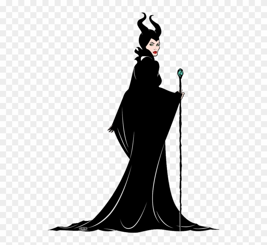 Disney S Maleficent Movie Clip Art Disney Clip Art - Maleficent Cartoon Black And White - Png Download