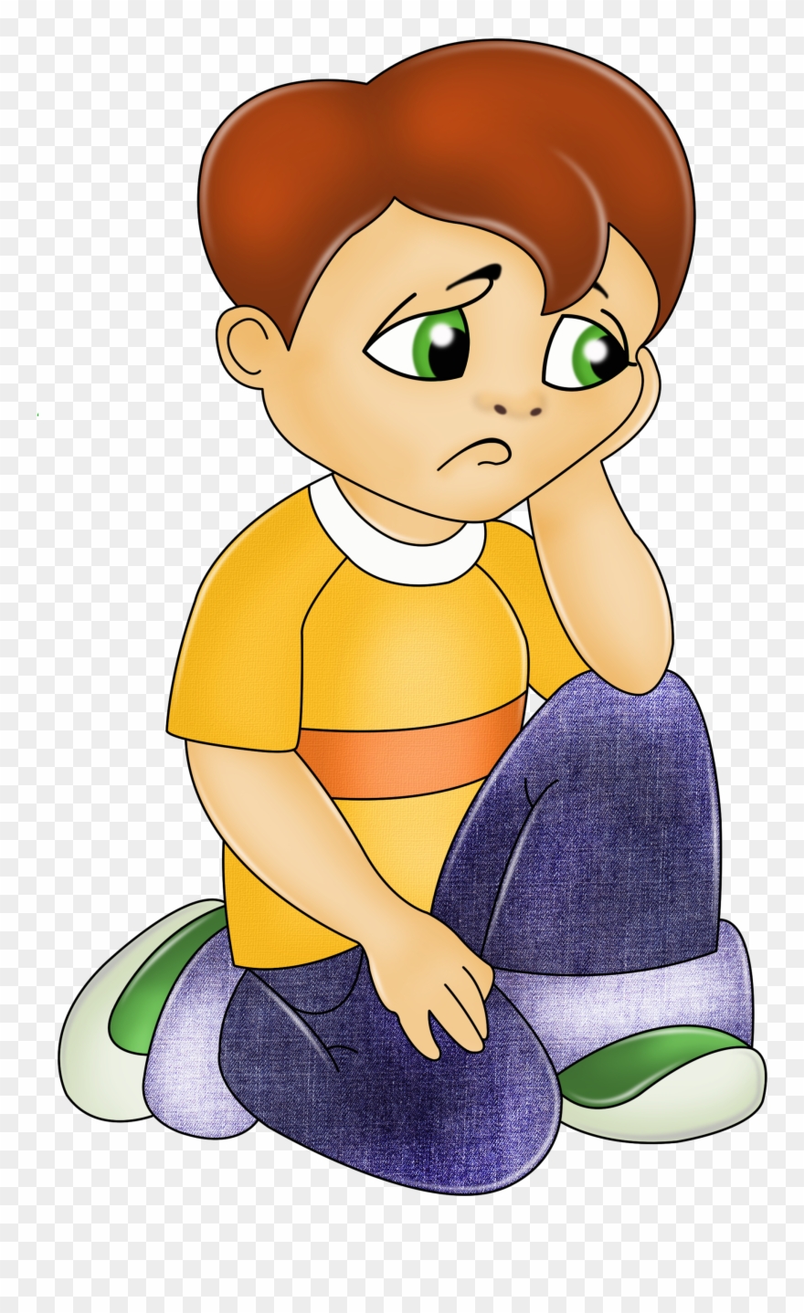 Vector Library Self Image Preposition Sadness Clip - Sad Boy Clipart Png Transparent Png