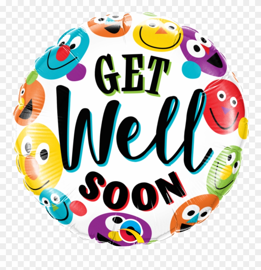 Get Well Balloon Or Bouquet - Gws Get Well Soon Clipart