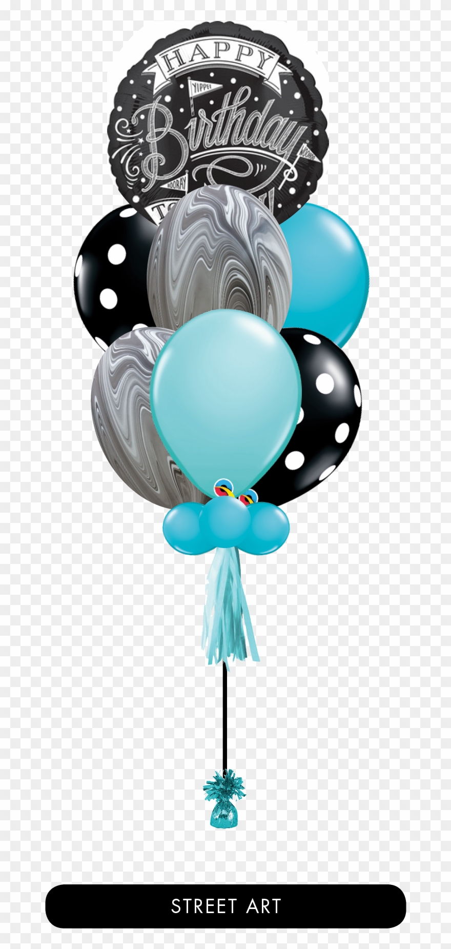 Amscan Birthday Round Plate, Black/white, 7" Clipart