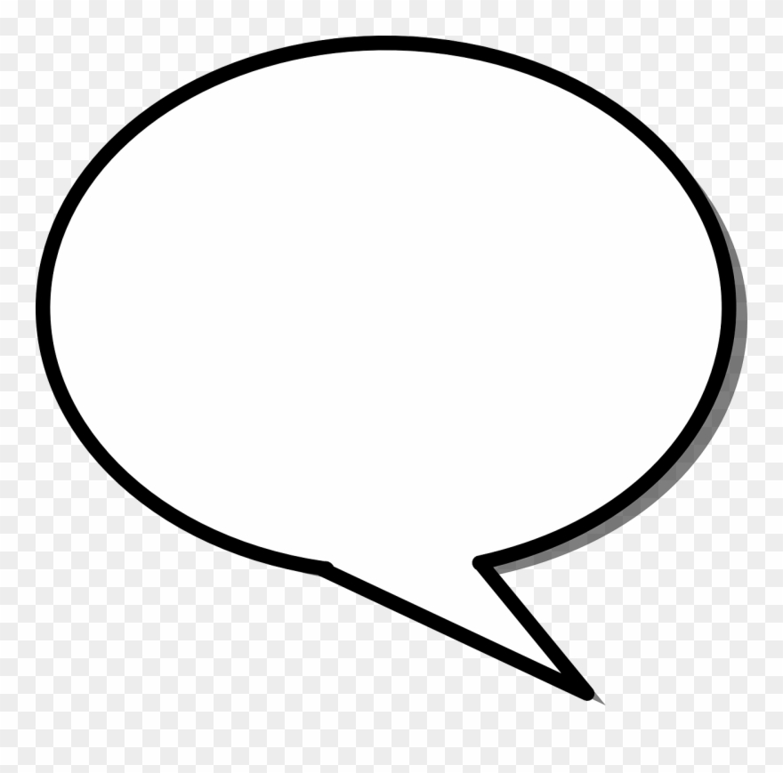 Speech Bubble Ellipse - Speech Bubble Black Background Clipart
