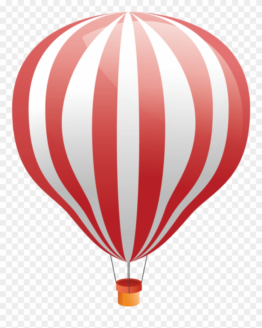 Hot Air Balloon Clipart Orange - Balloon - Png Download