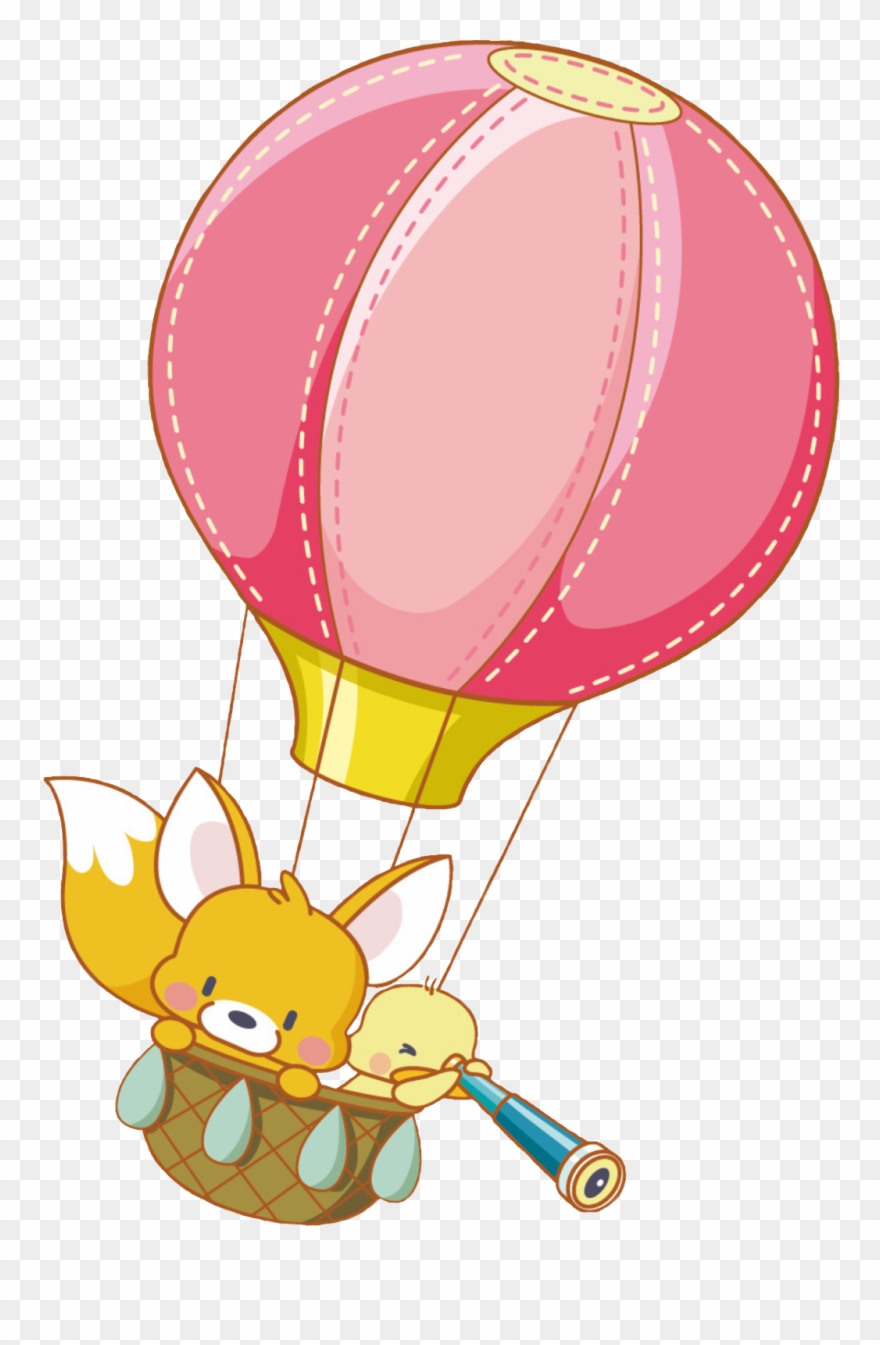 Clipart Balloons Cartoon - Hot Air Cartoon Png Transparent Png