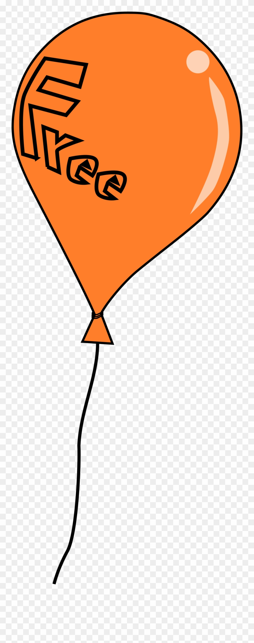 Big Image - Orange Balloon Clip Art - Png Download