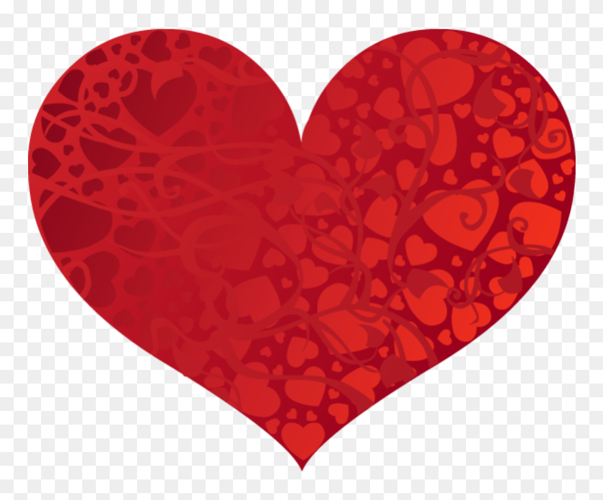 Chalk Red Heart Png Picture Black And White - Сердце Шаблон Для Вырезания Clipart